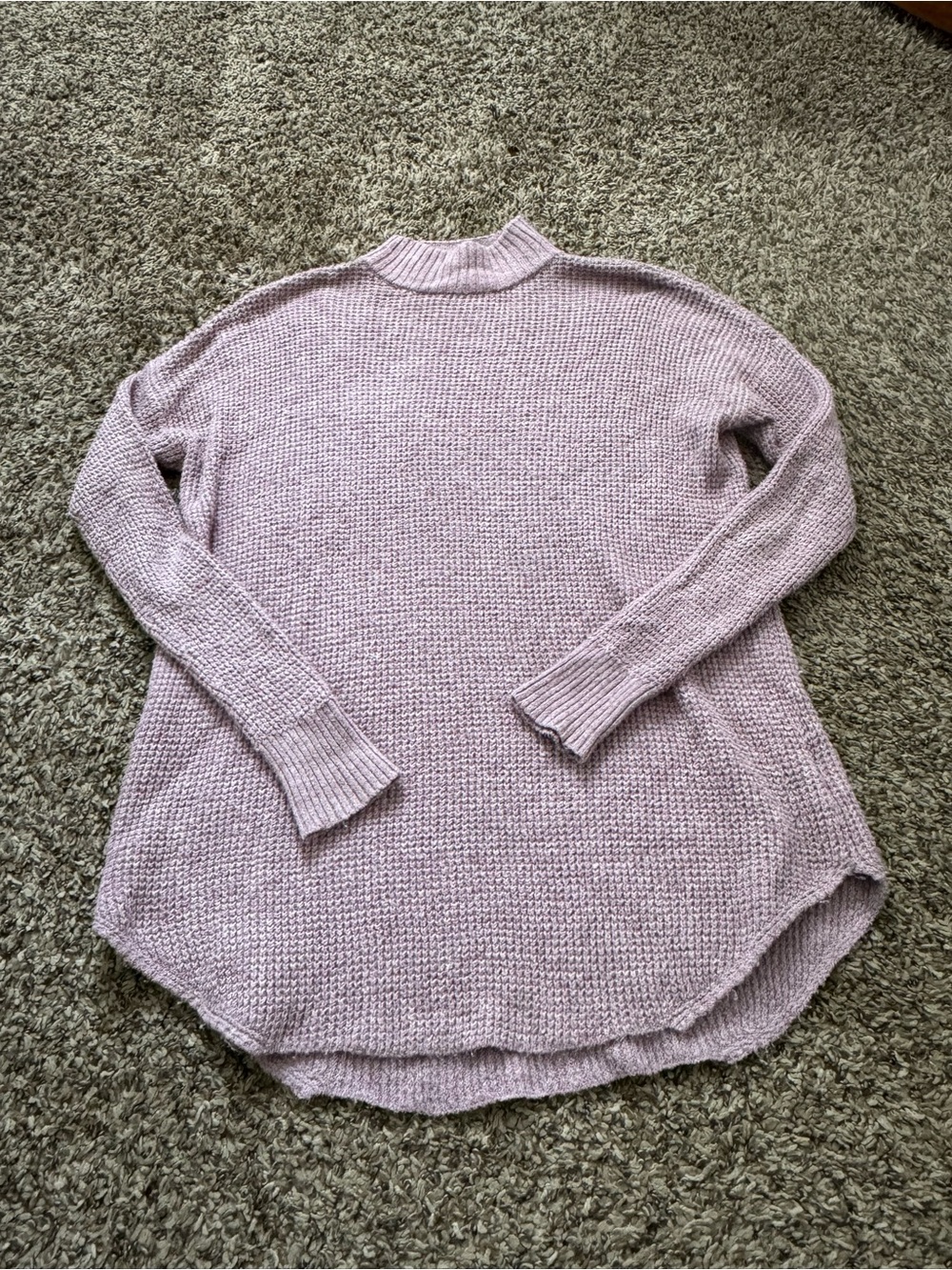 American Eagle Outfitters Dusty Pink Mock Neck Knit Tunic Sweater